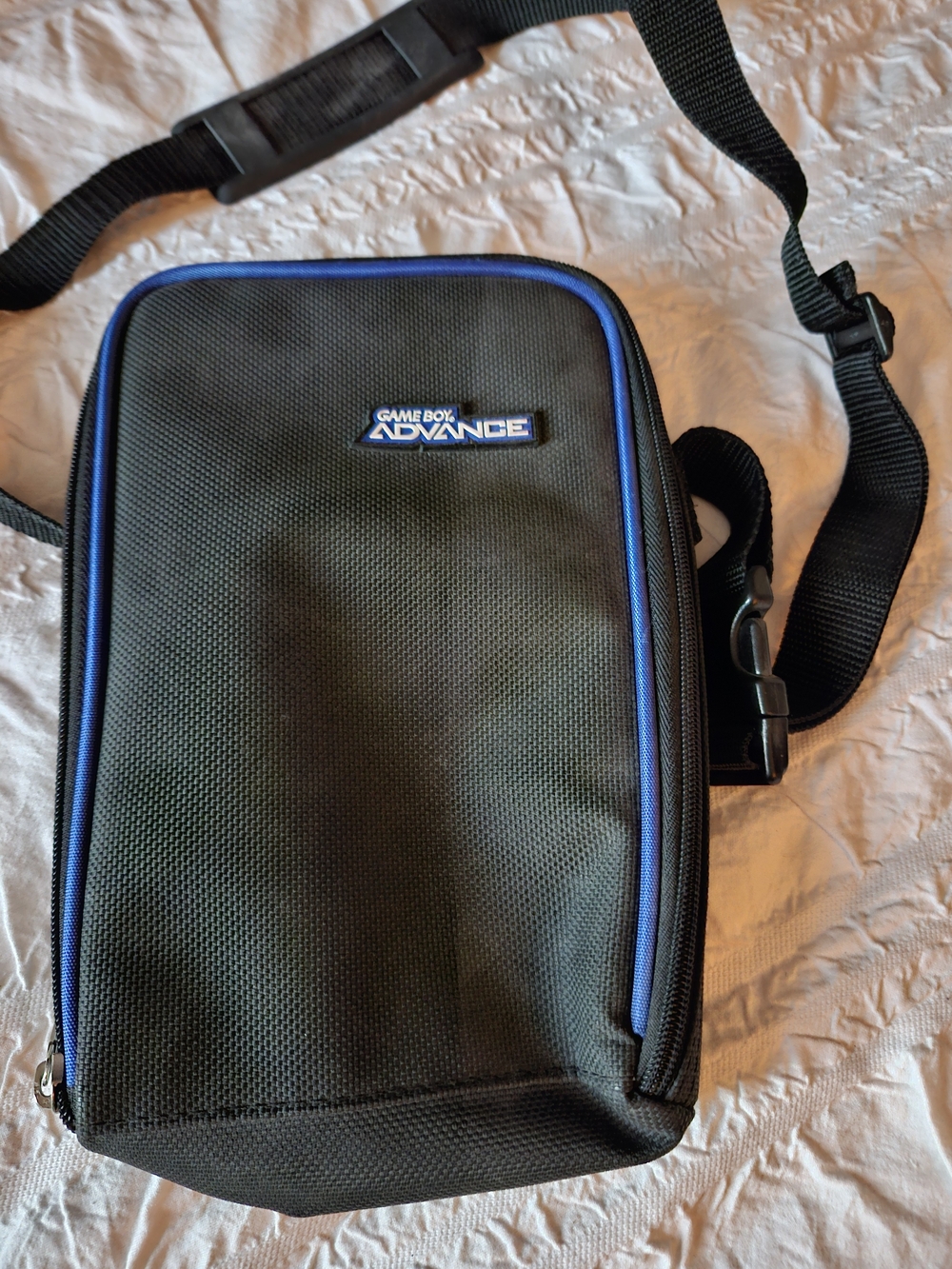 Game Boy Advance Black Travel Case with Blue Trim